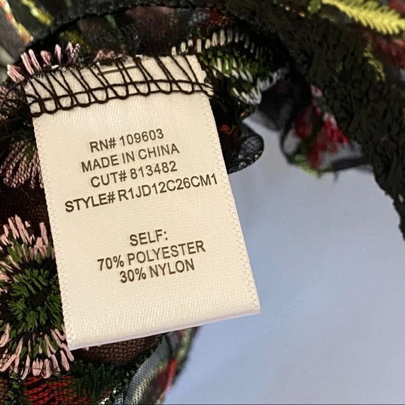 Chris McLaughlin Floral Mesh Dress Topper Size Medium NEW WITH TAGS - Picture 8 of 10